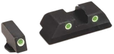 AmeriGlo GL113 Classic Tritium Sight Set for Glock  Green Tritium White Outline Front Sight-Green Tritium White Outline Rear Sight