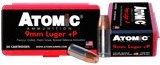 Atomic Ammunition 00409 Pistol Precision Craft 9mmLuger +P 124gr Bonded Match Hollow Point 50 Per Box/10 Case