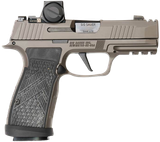 Sig Sauer 365AXGCA9LEGIONRXX P365 AXG Legion ROMEO-X 9mm 17+1 3.10" Compact Frame Legion Gray Cerakote Stainless Steel Slide G-10 Grip