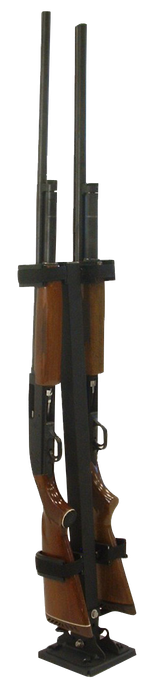 Rugged Gear 10082 Floor Mount Gun Rack  2 Rifle/Shotgun Black Metal