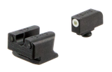 TruGlo TG231W2W Tritium Pro  Black | Green Tritium White Outline Front Sight Green Tritium Rear Sight