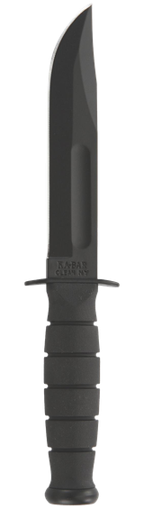 Ka-Bar 1256 Fighting/Utility  5.25" Fixed Clip Point Plain Black 1095 Cro-Van Blade, Black Kraton G Handle, Includes Sheath