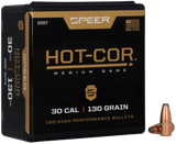 Speer 2007 Hot-Cor  30Cal 130gr Soft Point Flat Nose 100 Per Box/5 Case