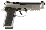 Beretta USA J92XPC020 92X PCO Full Size Frame 9mm Luger 10+1, 4.90" Black Barrel, Gray Nistan Optic Ready/Serrated Steel Slide & Frame w/Beavertail & Picatinny Rail