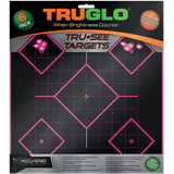 TruGlo TG14P6 Tru-See 5- Diamond Target Self-Adhesive Heavy Paper Black/Pink 12"x12" 6 Pack