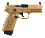 FN 66101390 545 MRD Full Size 45 ACP 10+1 4.10" Black Hammer Forged/Target Crown Barrel/ Flat Dark Earth Optic Cut/Serrated Slide/Flat Dark Earth Polymer Frame w/Picatinny Rail, Ambidextrous