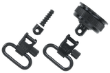 Uncle Mike's 18032 Mag Cap Swivel Set made of Steel with Blued Finish, 1" Loop Size & Quick Detach Style for 12 Gauge Remington 11-87 Includes Two Super Swivels