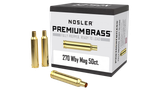 Nosler 10147 Premium Brass Unprimed Cases 270WthbyMag Rifle Brass 50/Box