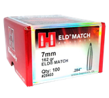 Hornady 28403 ELD Match  7mm .284 162 gr Extremely Low Drag Match 100 Per Box/ 15 Case