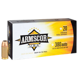Armscor FAC3803N USA  380ACP 95gr Jacketed Hollow Point 20 Per Box/25 Case
