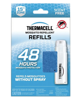 Thermacell R4 Repellent Refill  Effective 15 ft Odorless Scent Mat/Fuel Cartridges Repels Mosquito Effective Up to 48 hrs 4 Fuel Cartridges/12 Mats