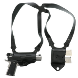 Galco MCII212B Miami Classic II Shoulder System Size Fits Chest Up To 56" Black Leather Harness Fits 1911 Fits 3.50" Barrel Right Hand