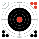Birchwood Casey 33912 Stick-A-Bull  Self-Adhesive Paper Black/Red/White 12" Bullseye 5 Pack