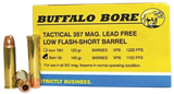 Buffalo Bore Ammunition 19I20 Buffalo-Barnes Strictly Business 357Mag 140gr Barnes VOR-TX XPB Lead Free 20 Per Box/12 Case