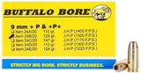 Buffalo Bore Ammunition 24B20 Personal Defense Strictly Business 9mmLuger +P+ 124gr Jacket Hollow Point 20 Per Box/12 Case