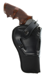 Galco SR43B Switchback  OWB Black Leather Belt Slide Fits Ruger GP100/S&W K Frame/2.50-3" Barrel Ambidextrous