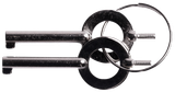 Uzi Accessories UZIKEYPAIR Handcuff Key Set Silver Metal