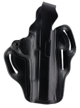 DeSantis Gunhide 001BAB2Z0 Thumb Break Scabbard OWB Black Leather Belt Slide Fits Glock 17 Fits Glock 22 Fits Glock 31 Right Hand