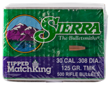 Sierra 7725C Tipped MatchKing  30Cal 125gr Tipped MatchKing 500/Box