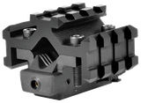 NcStar ATRLS Tri-Rail Universal Barrel Mount  Black Anodized Red Laser