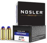 Nosler 39515 Defense Handgun 40S&W 200gr Bonded Performance Tipped 20 Per Box/10 Case