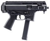 B&T Firearms 36176502G APC9K  9mm Luger 33+1 4.30" Black Steel Barrel, Black Picatinny Rail Receiver, Brace Adapter, Black Polymer Grips, Ambidextrous