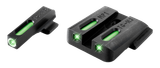 TruGlo TG13MP1A TFX  Black | Green Tritium & Fiber Optic White Outline Front Sight Green Tritium & Fiber Optic Rear Sight