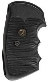 Pachmayr 02529 Gripper Professional Grip Checkered Black Rubber with Finger Grooves for Colt Python, Trooper