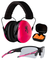 Browning 126373 Range Kit  Foam Plastic with Foam 27 dB 36 dB Over the Head Orange Pink/Black Women