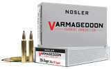 Nosler 65115 Varmageddon  204Ruger 32gr Flat Base Tipped 20 Per Box/20 Case