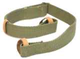 Crickett KSA803 Dog Collar  Green Canvas w/Leather Trim Adjustable