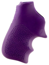 Hogue 78026 Tamer  Cushion Purple Rubber Grip with Finger Grooves for Ruger LCR, LCRx