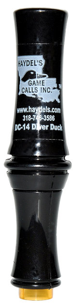 Haydel's Game Calls DC14 Diver Duck  Open Call Attracts Ducks Black Acrylic
