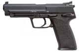 HK 81000364 USP Expert V1 SA/DA 45 ACP Caliber with 5.19" Barrel, 12+1 Capacity, Overall Black Finish, Serrated Trigger Guard Frame, Serrated Long Steel Slide & Polymer Grip Includes 2 Mags