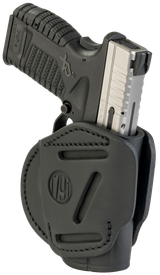 1791 Gunleather 3WH4SBLA 3-Way  IWB/OWB Size 04 Stealth Black Leather Belt Loop Fits Walther PPS Fits Taurus G2C Fits Springfield XD/XDS Ambidextrous Hand