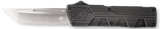 CobraTec Knives SWCTLWTNS Lightweight  3.25" OTF Tanto Plain D2 Steel Blade/Stonewashed Aluminum Handle Includes Pocket Clip
