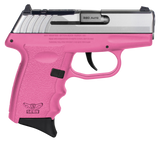 SCCY Industries CPX3TTPKRDRG3 CPX-3 RD 380 ACP 10+1 2.96" Pink Polymer/Serrated Stainless Steel Slide/Finger Grooved Pink Polymer Grip
