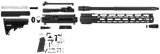 TacFire SSRK9MM16LPK AR Build Kit  Sports South Exclusive 9mm Luger AR-15 Black Nitride Steel 1/2"x36