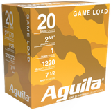 Aguila 1CHB2007 Game Load  20Gauge 2.75" 1oz 7.5Shot 25 Per Box/10 Case