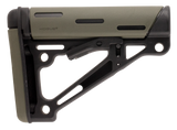 Hogue 15250 OverMolded Collapsible Buttstock OD Green OverMolded Rubber Black Synthetic AR-15, M16, M4