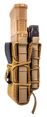 High Speed Gear 13DD10CB TACO Double Decker Mag Pouch Coyote Brown Nylon Belt Belts 2.25" Wide Compatible w/ Rifle Compatible w/ Pistol