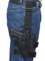 Bulldog WTAC8R Tactical  Leg Black Knit Fits Large Semi-Auto Fits 3.50-5" Barrel Right Hand