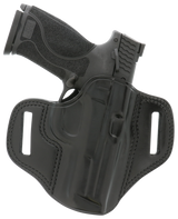 Galco CM224B Combat Master  OWB Black Leather Belt Slide Compatible w/Ruger Security-9/Glock 17/Glock 22 Gen2-5 Belt 1.75" Wide Right Hand