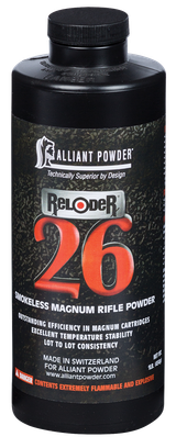 Alliant Powder RELODER26 Rifle Powder Reloder 26 Rifle Multi-Caliber Magnum 1 lb