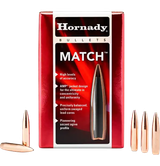 Hornady 30733 Match  30 Cal .308 208 gr Hollow Point Boat Tail Match 100 Per Box/ 15 Case