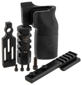 MasterPiece Arms 65PMRACCBUNDLE ACCBundle  DN3 Muzzle Brake, Vertical Grip, V4 Spigot Mount & Bag Rider For 6.5 Creedmoor MasterPiece Arms PMR