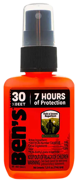 Ben's 00067190 30  Odorless Scent Spray Repels Ticks & Biting Insects 1.25 oz Effective Up to 8 hrs