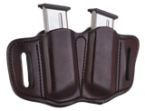 1791 Gunleather MAG21SBRA MAG2.1 Double Mag Holster Signature Brown Leather Belt Slide Belts 1.50" Wide Compatible w/ Single Stack Ambidextrous