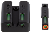 TruGlo TG13CZ2PC TFX Pro  Black | Green Tritium & Fiber Optic Orange Outline Front Sight Green Tritium & Fiber Optic Rear Sight
