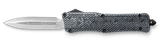 CobraTec Knives LCFCTK1LDNS CTK-1  Large 3.75" OTF Drop Plain D2 Steel Blade/Carbon Fiber Aluminum Handle Features Glass Breaker Includes Pocket Clip